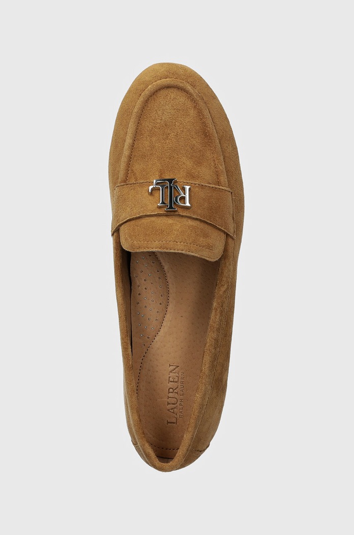 Lauren Ralph Lauren mokasyny zamszowe Averi III beżowy 802946809001.260
