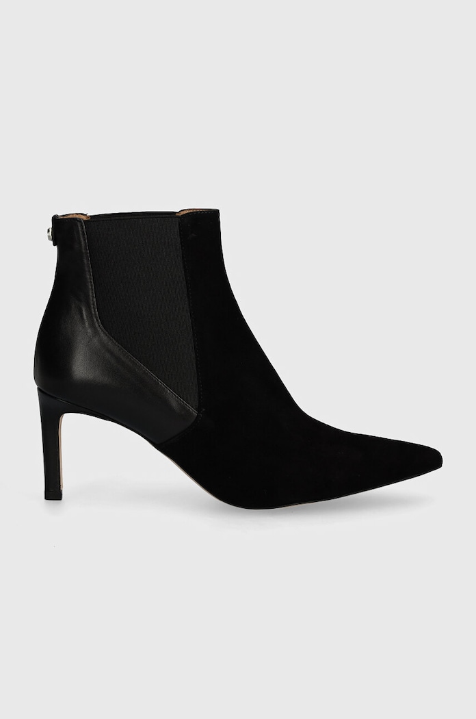Кожени боти BOSS Janet 50523359.001 черен AW24