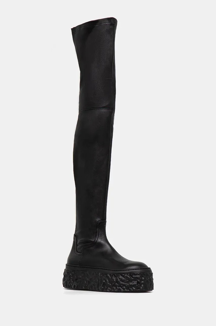 AGL cizme de piele Magma Boot 5-8 cm negru D776502PGK06891013