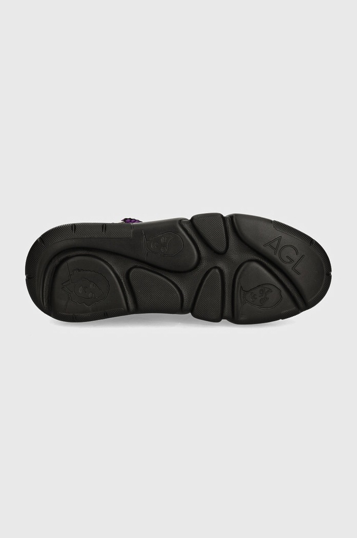 AGL sneakersy skórzane Rope Bubble D938050PGSOFTY0000 czarny