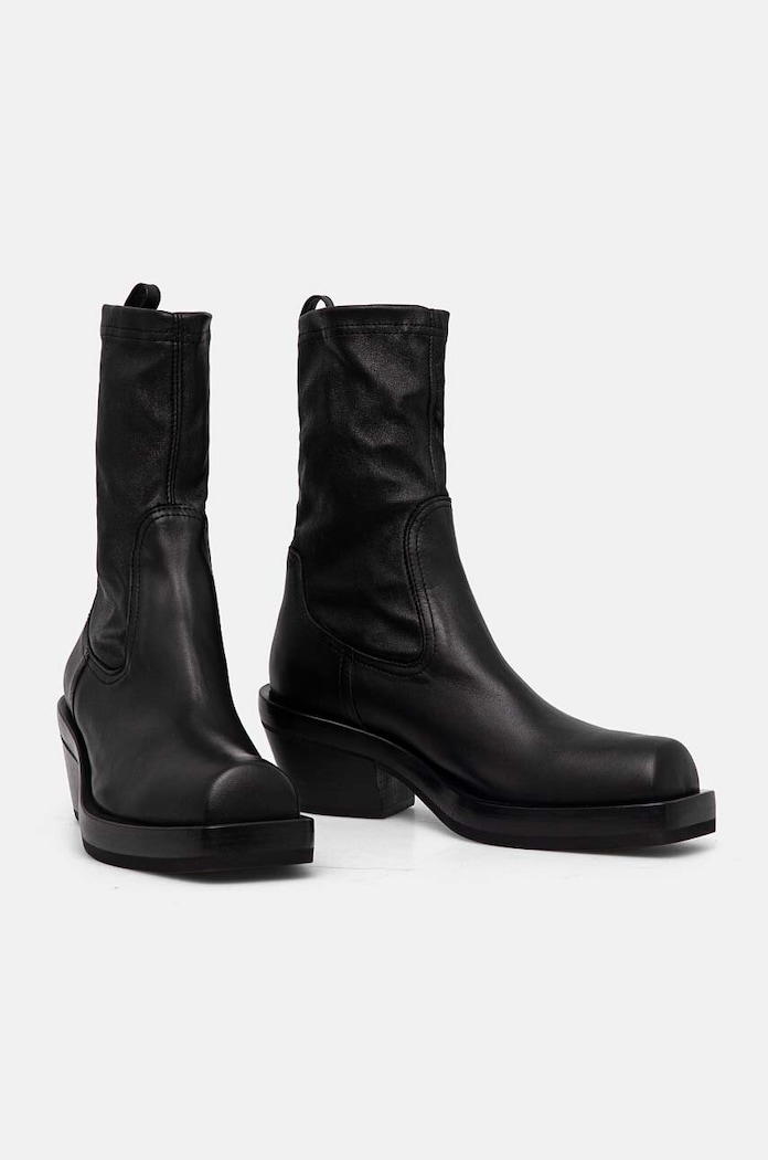 Obuwie AGL botki skórzane Mota D775500PGK06891013 czarny