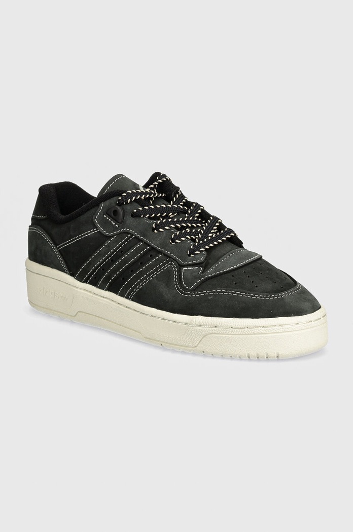 Semišové tenisky adidas Originals Rivalry Low plochá černá IF4657