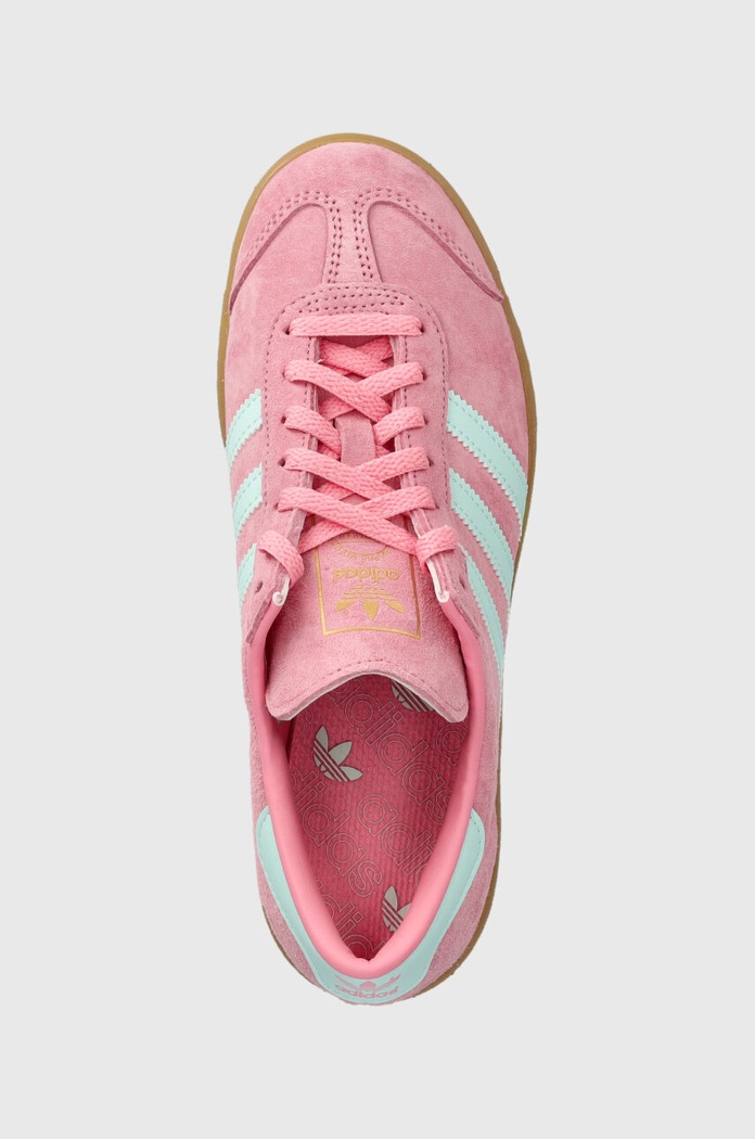 Tenisice od brušene kože adidas Originals Hamburg roza IH5459