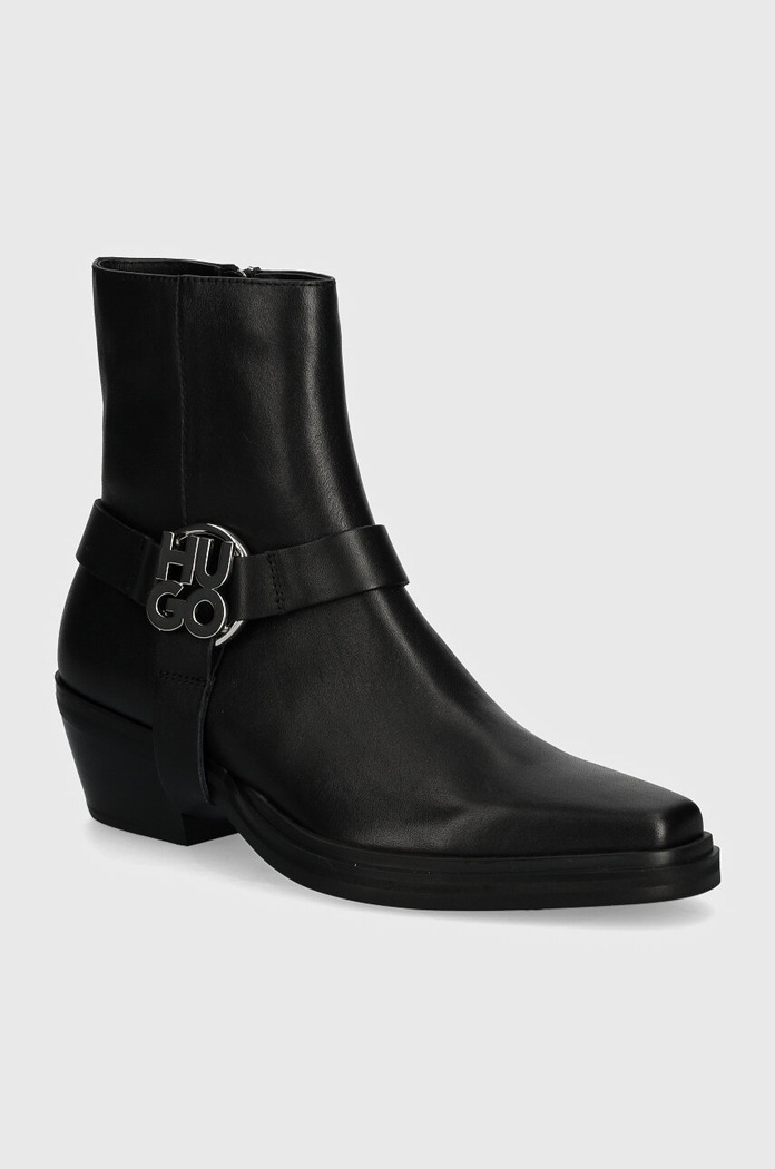 Δερμάτινες μπότες HUGO Kody 5-8 cm μαύρο 50513527.001