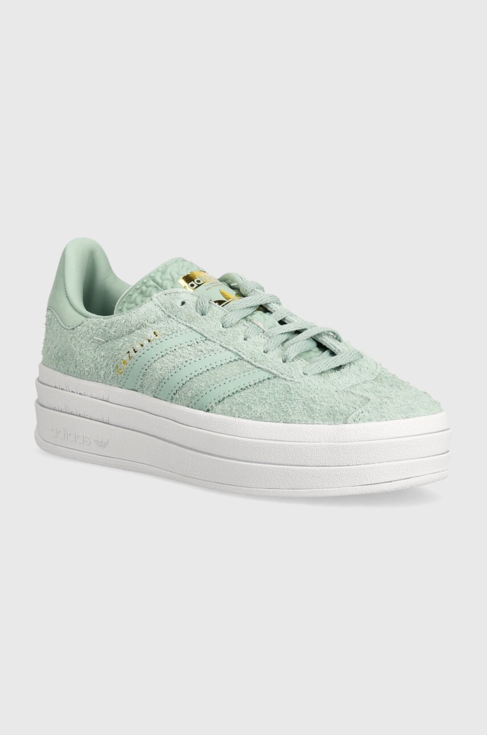 Шкіряні кросівки adidas Originals Gazelle Bold замша бірюзовий IG4381