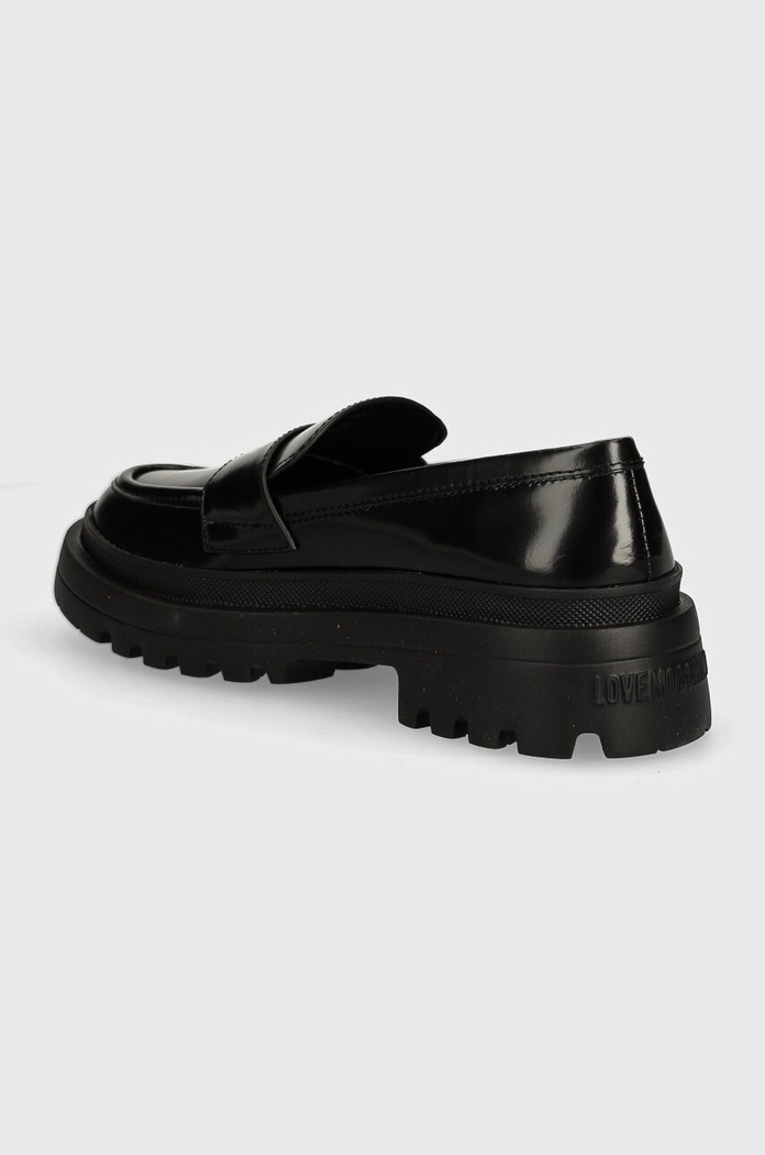Boty Kožené mokasíny Love Moschino JA10255G1LJD0000 černá