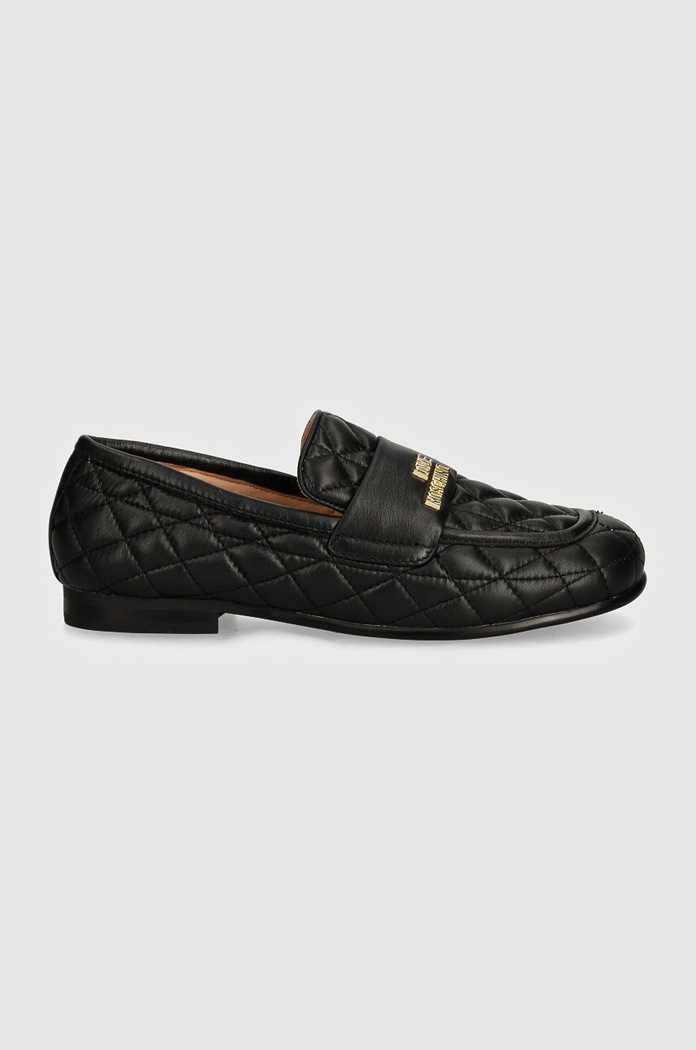 Kožne mokasinke Love Moschino JA10192G1LIE0000 crna AW24