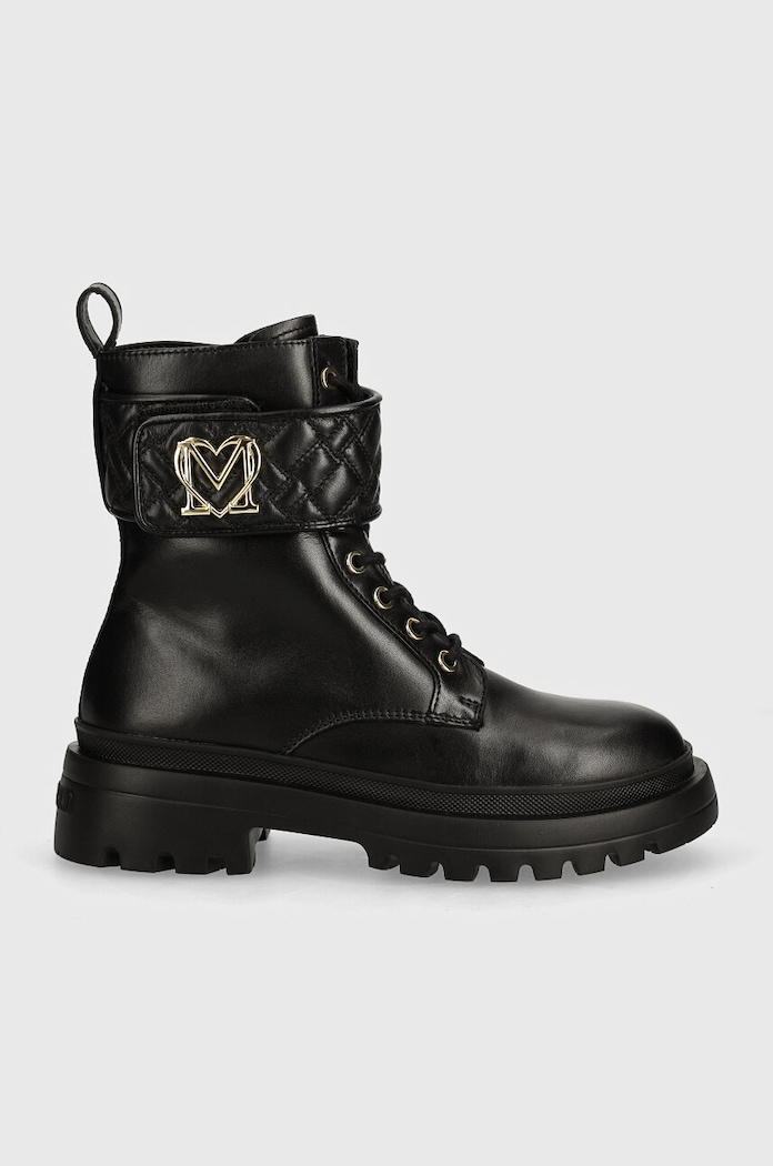 Kožne čizme Love Moschino JA24175G1LIA0000 crna AW24