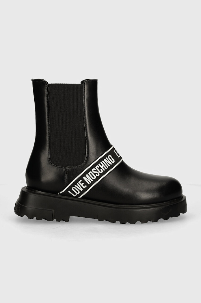 Kožne gležnjače Love Moschino JA24104G1LIA0000 crna AW24