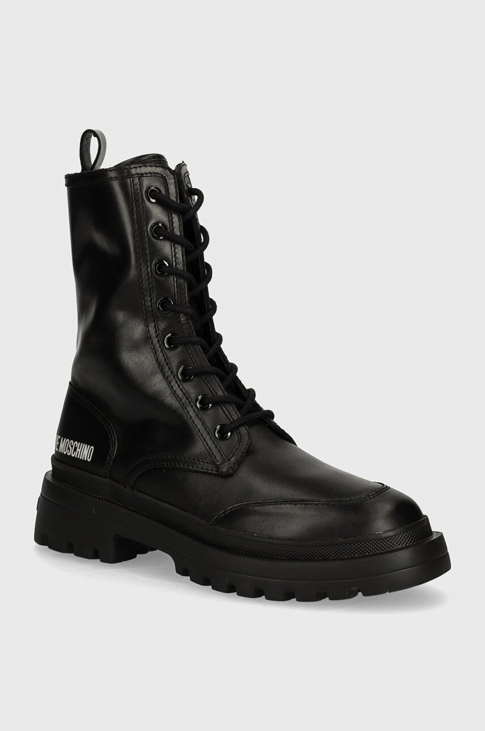 Kožené workery Love Moschino nezateplené černá JA24165G1LIA0000