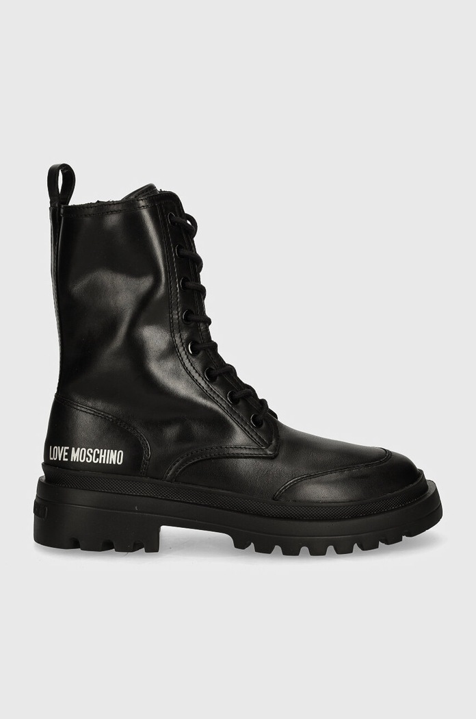 Kožené workery Love Moschino JA24165G1LIA0000 černá AW24