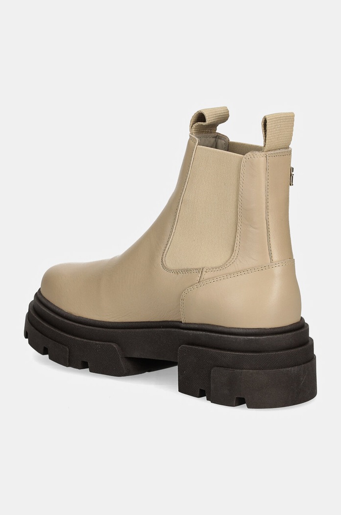 Boty Boty s gumou Tommy Hilfiger COMBAT LEATHER LOW CHELSEA FW0FW08089 béžová