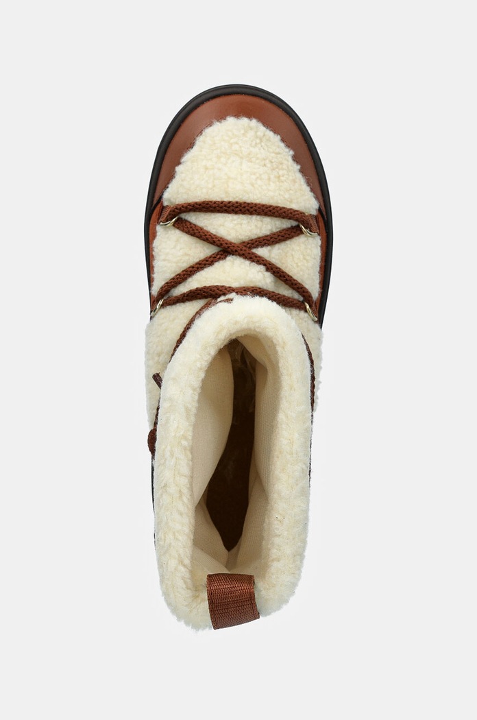 Апрески Tommy Hilfiger LACE-UP FAUX SHEARLING SNOWBOOT кафяв FW0FW08252