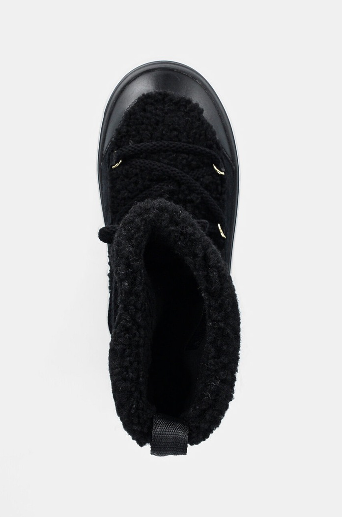 Tommy Hilfiger cizme de iarna LACE-UP FAUX SHEARLING SNOWBOOT negru FW0FW08252