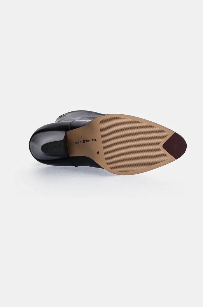 Δερμάτινες μπότες Tommy Hilfiger MID COWBOY HEEL LEATHER FW0FW08253 μαύρο