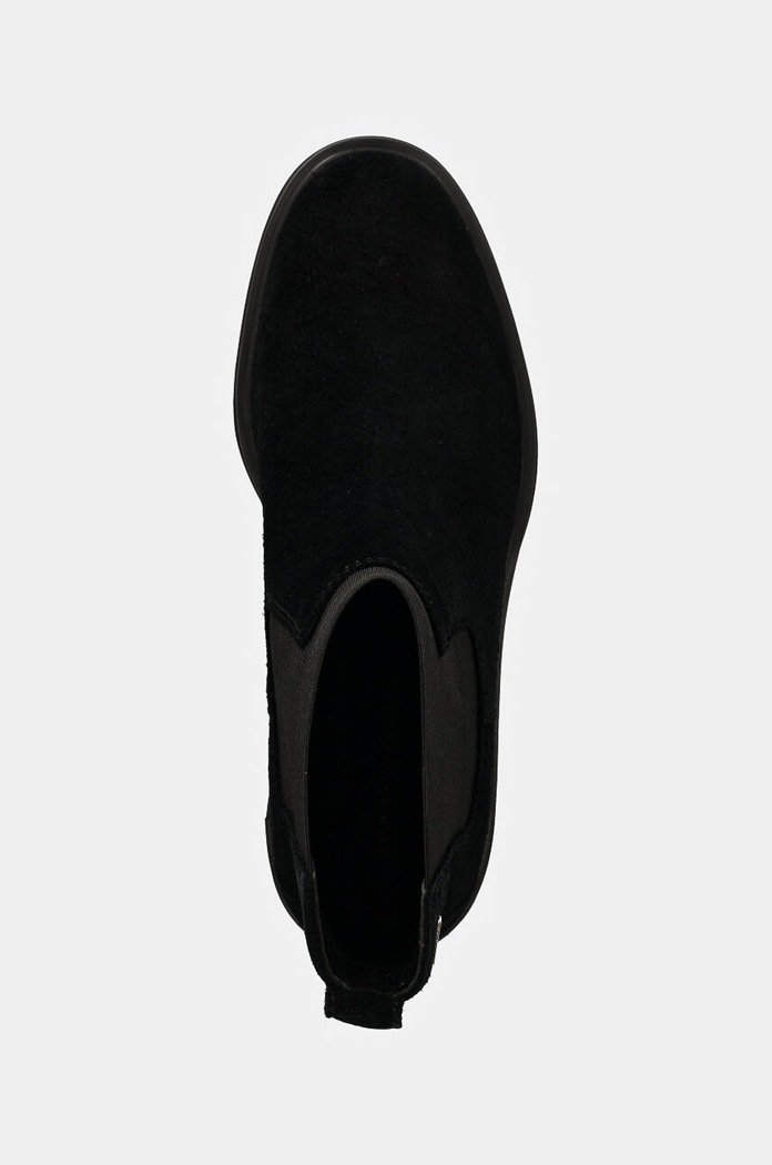 Gležnjače od brušene kože Tommy Hilfiger FLAG MID HEEL SUEDE CHELSEA crna FW0FW08429