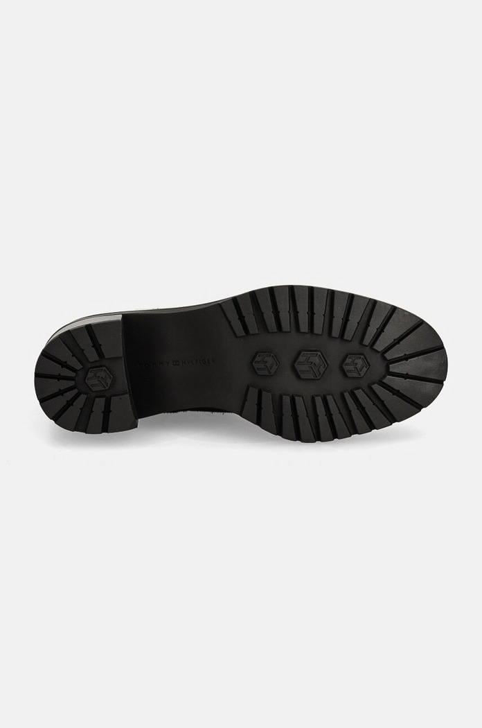Gležnjače od brušene kože Tommy Hilfiger FLAG MID HEEL SUEDE CHELSEA FW0FW08429 crna