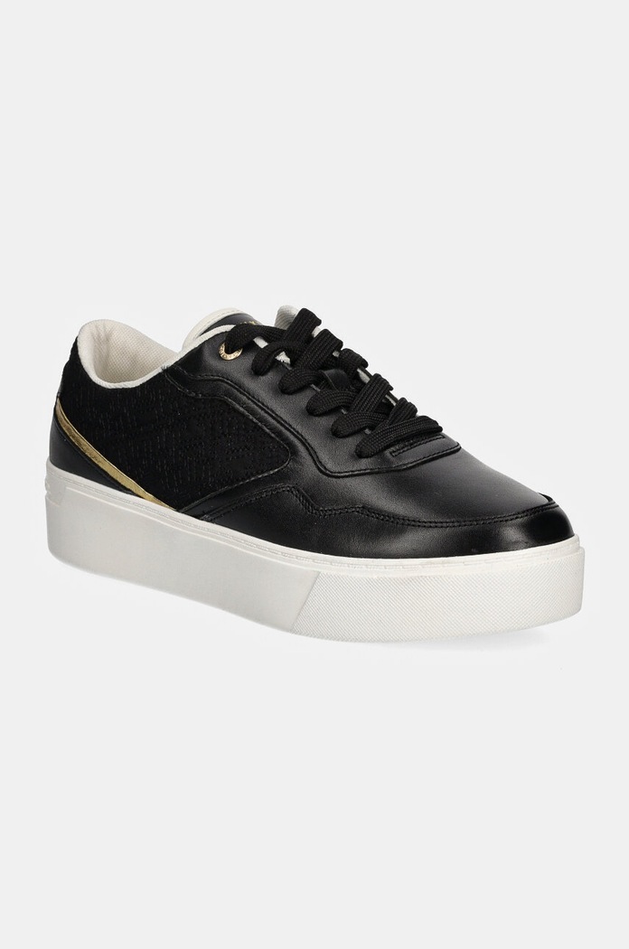 Sneakers Tommy Hilfiger PLATFORM MONOGRAM SNEAKER υφασμάτινο μαύρο FW0FW08121
