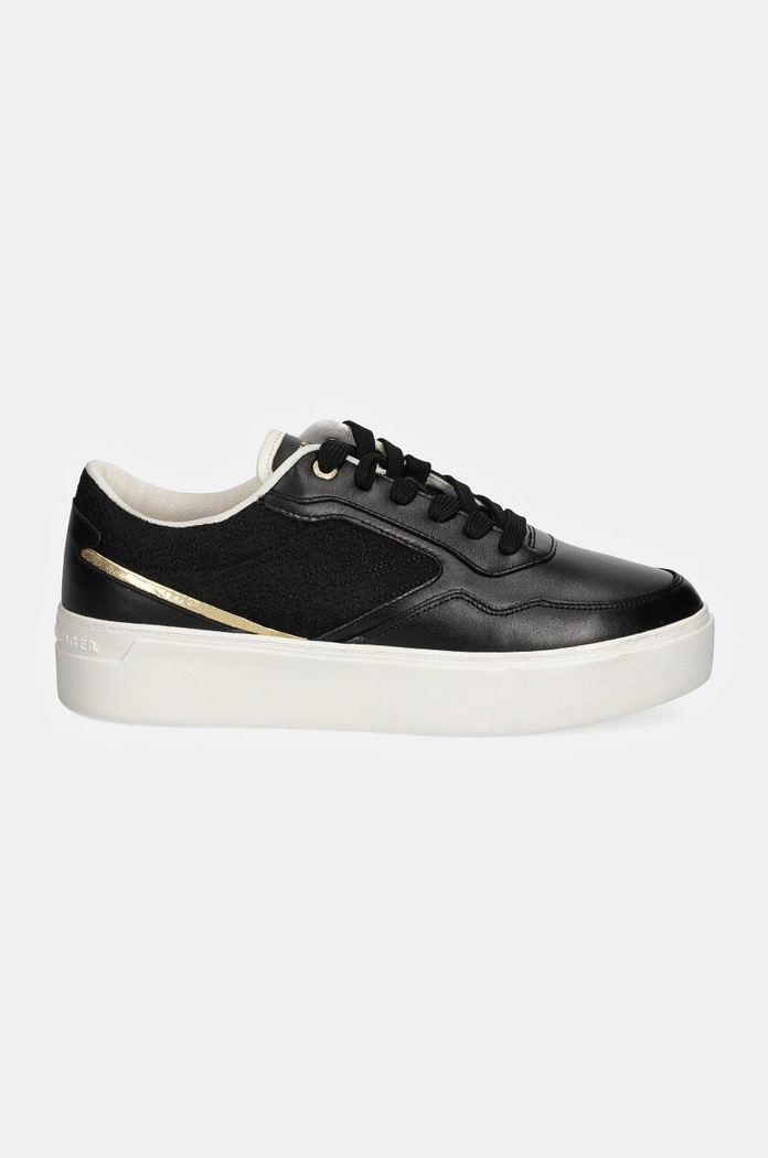 Sneakers Tommy Hilfiger PLATFORM MONOGRAM SNEAKER FW0FW08121 μαύρο NC24