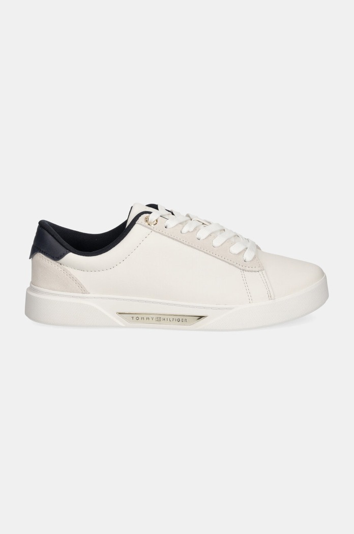 Kožené sneakers boty Tommy Hilfiger CHIC COURT SNEAKER FW0FW08123 bílá NC24