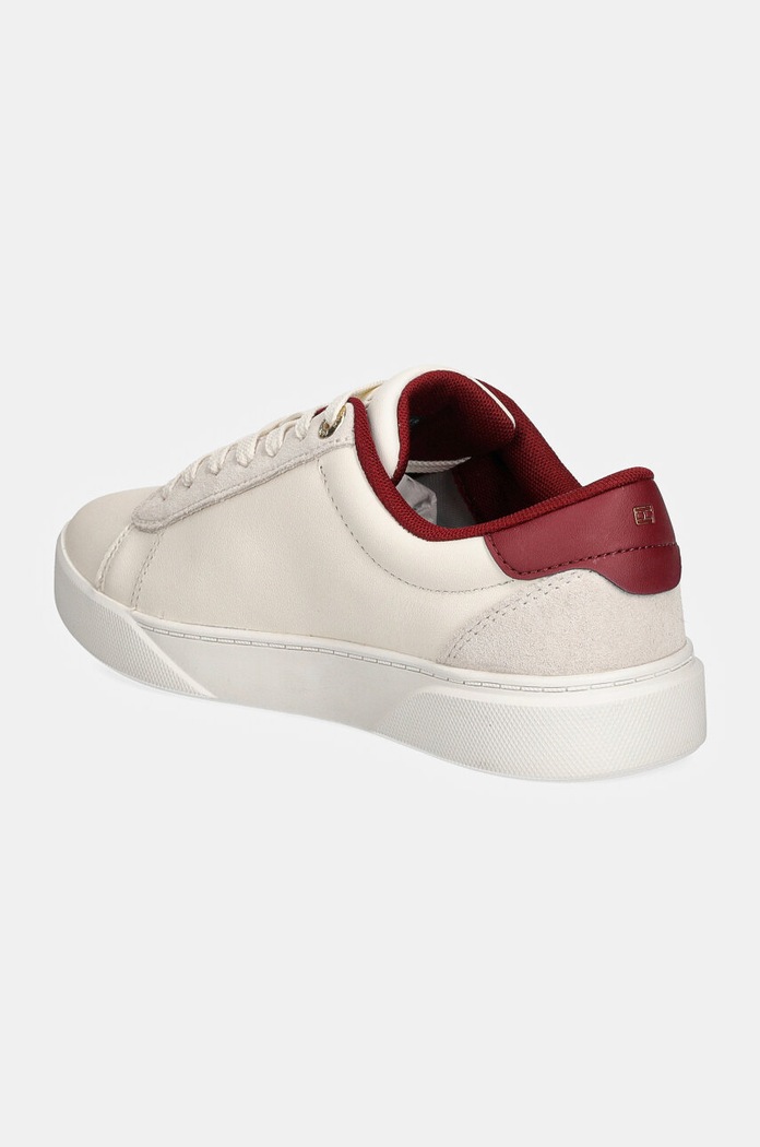 Παπούτσια Δερμάτινα sneakers Tommy Hilfiger CHIC COURT SNEAKER FW0FW08123 μπεζ