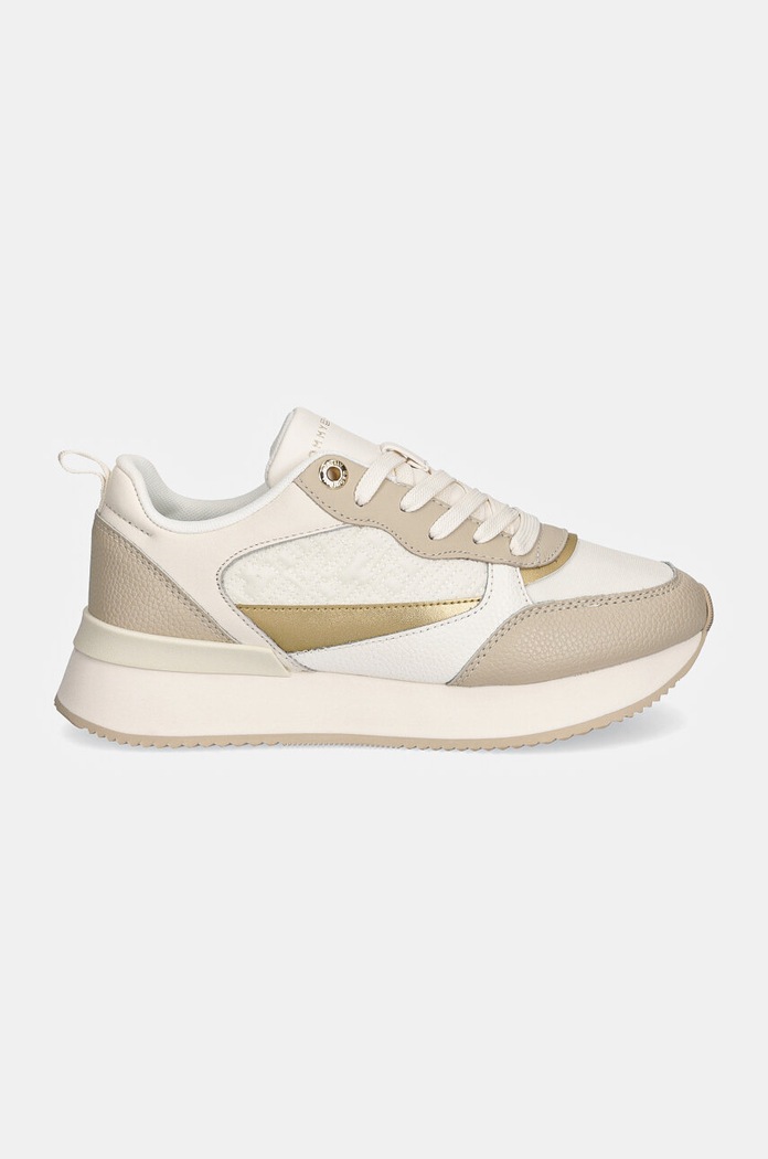 Sneakers Tommy Hilfiger MONOGRAM RUNNER FW0FW08248 μπεζ NC24