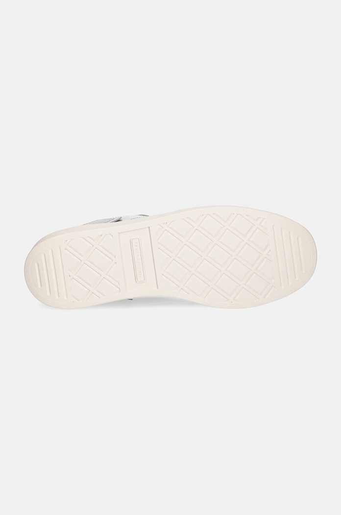 Kožené sneakers boty Tommy Hilfiger TH HERITAGE SNEAKER METALLICS FW0FW08344 stříbrná