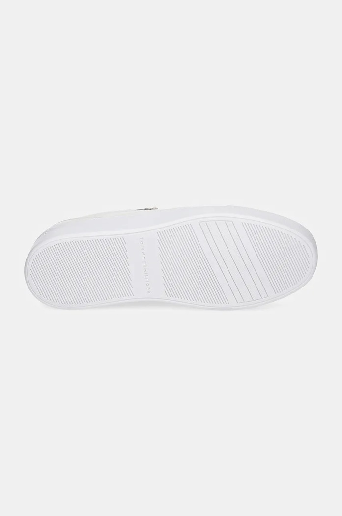 Kožne tenisice Tommy Hilfiger ESSENTIAL PLATFORM SNEAKER FUR FW0FW08349 bijela