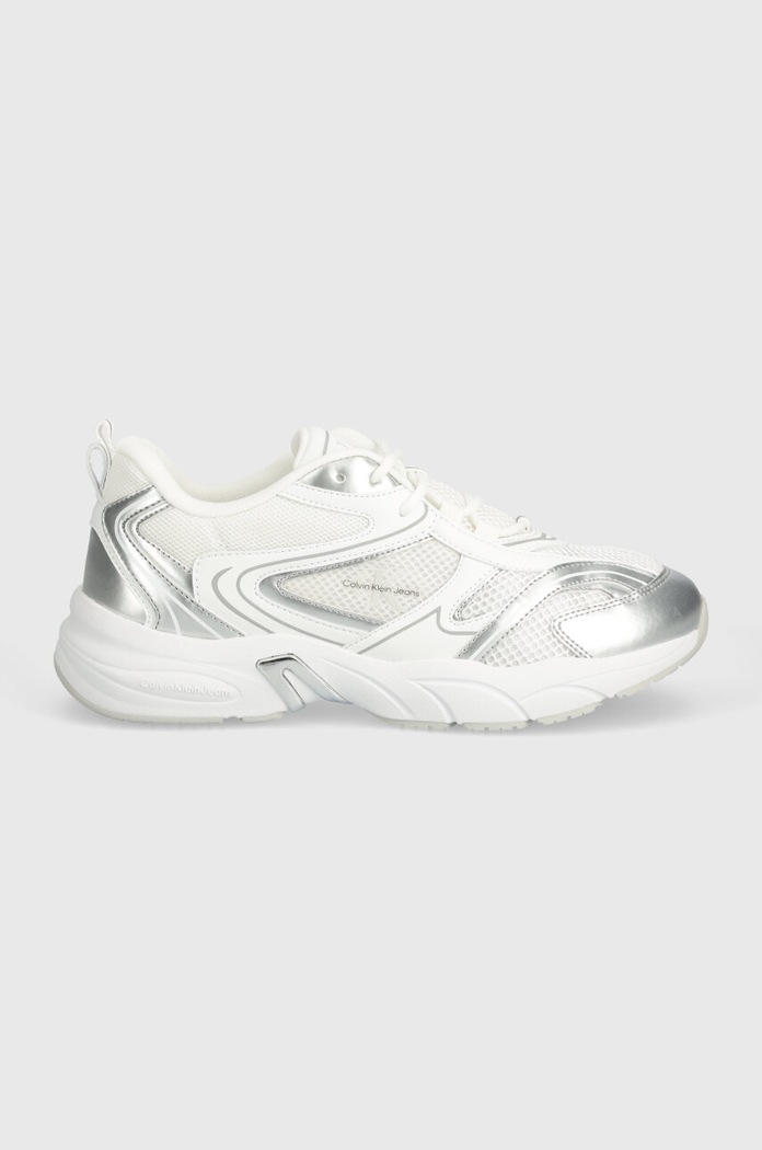 Calvin Klein Jeans sneakersy RETRO TENNIS LOW LACE MH ML MTL YW0YW01463 biały AW24