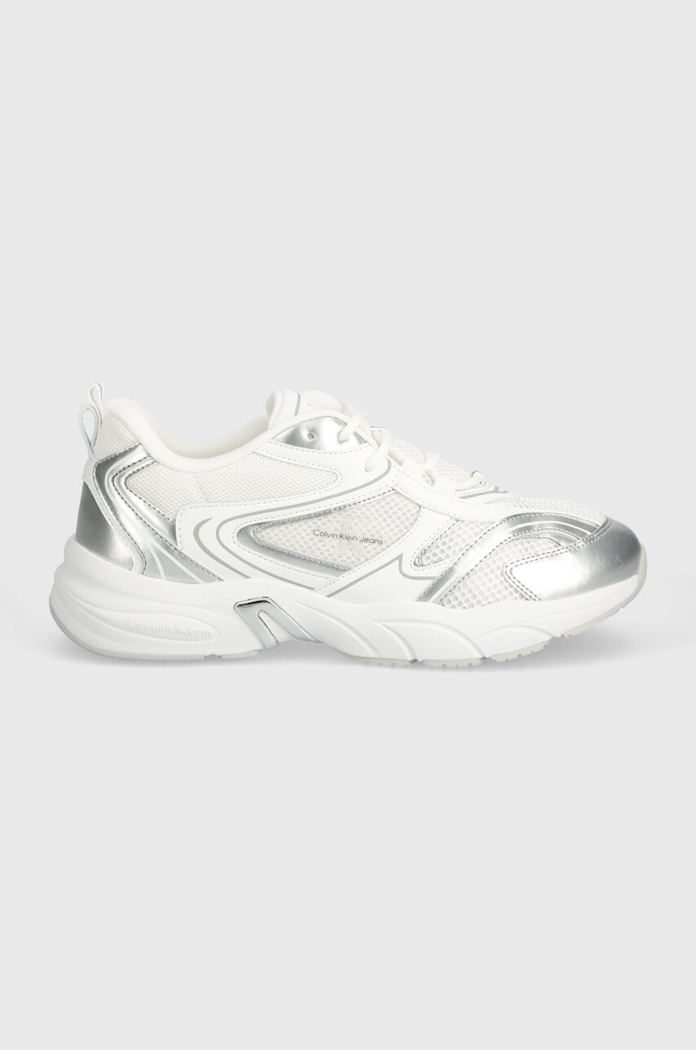 Calvin Klein Jeans sneakersy RETRO TENNIS LOW LACE MH ML MTL YW0YW01463 biały AW24