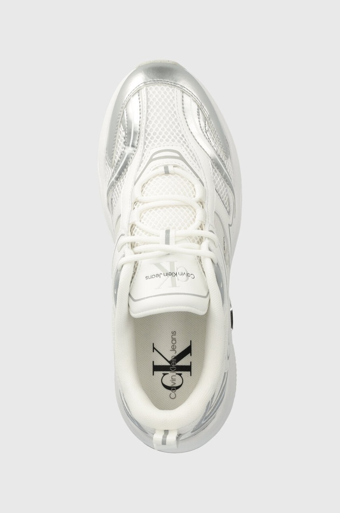Calvin Klein Jeans sneakersy RETRO TENNIS LOW LACE MH ML MTL biały YW0YW01463