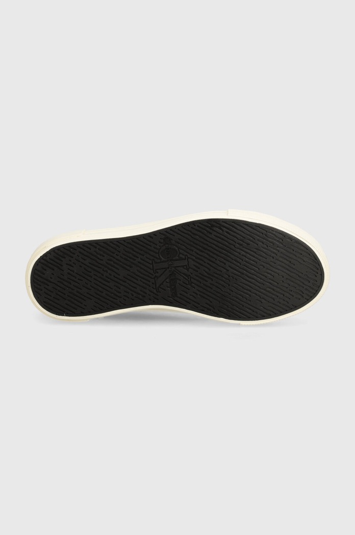 Calvin Klein Jeans tenisówki BOLD VULC FLATF LOW LACE MIX MTL YW0YW01465 czarny