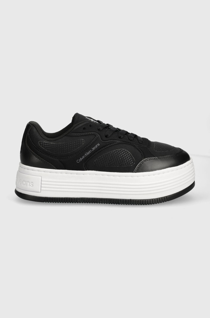 Calvin Klein Jeans sneakers BOLD PLATF LOW LACE MIX IN MTL YW0YW01471 negru AW24