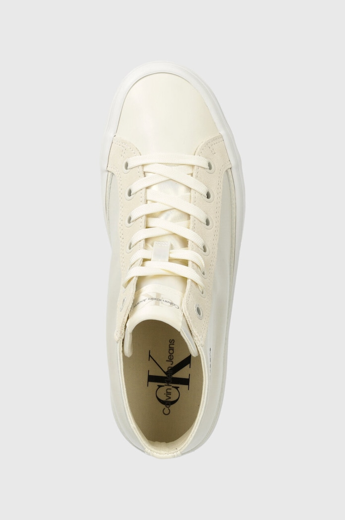 Високи кецове Calvin Klein Jeans BOLD VULC FLATF MID MIX ML MTR бежов YW0YW01491