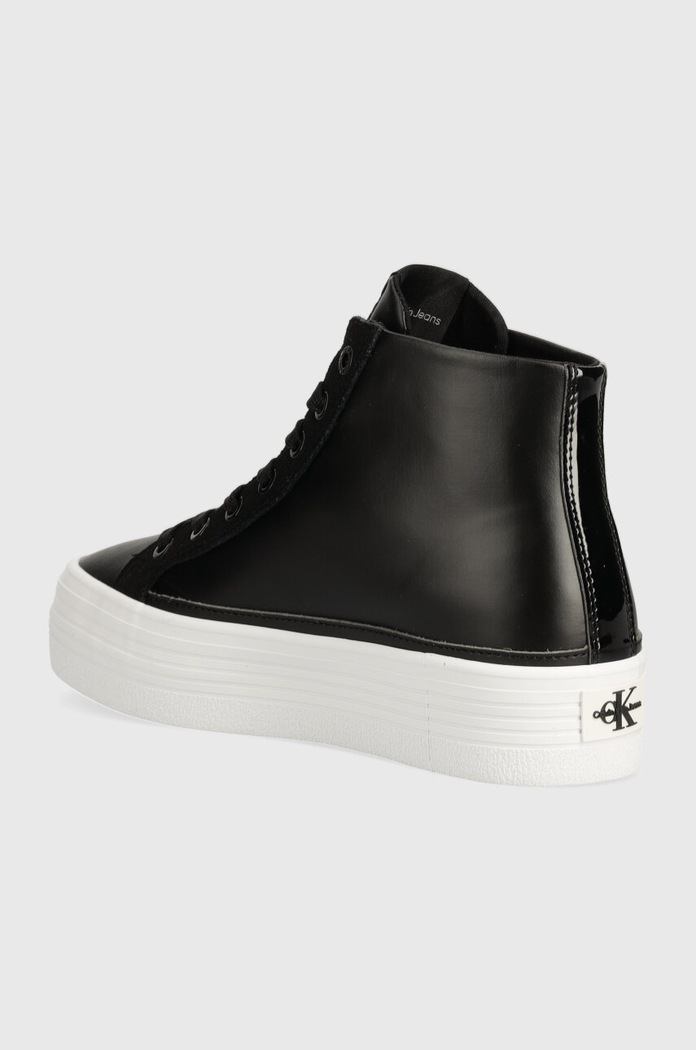 Boty Kecky Calvin Klein Jeans BOLD VULC FLATF MID MIX ML MTR YW0YW01491 černá