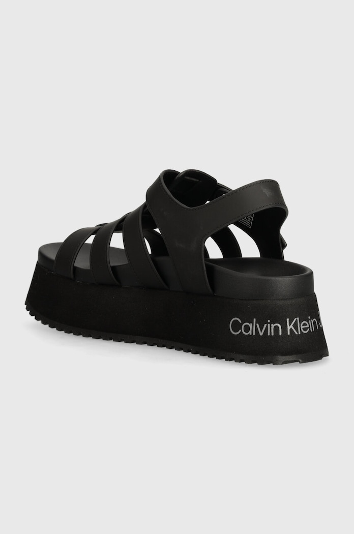 Obuv Sandále Calvin Klein Jeans PLATFORM BUCKLE RUBBER MG MTL YW0YW01513 čierna