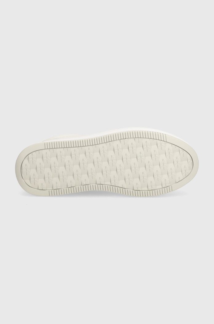 Sneakersy BOLD PLATF LOW LACE LTH ML MTL Calvin Klein Jeans biały YW0YW01516