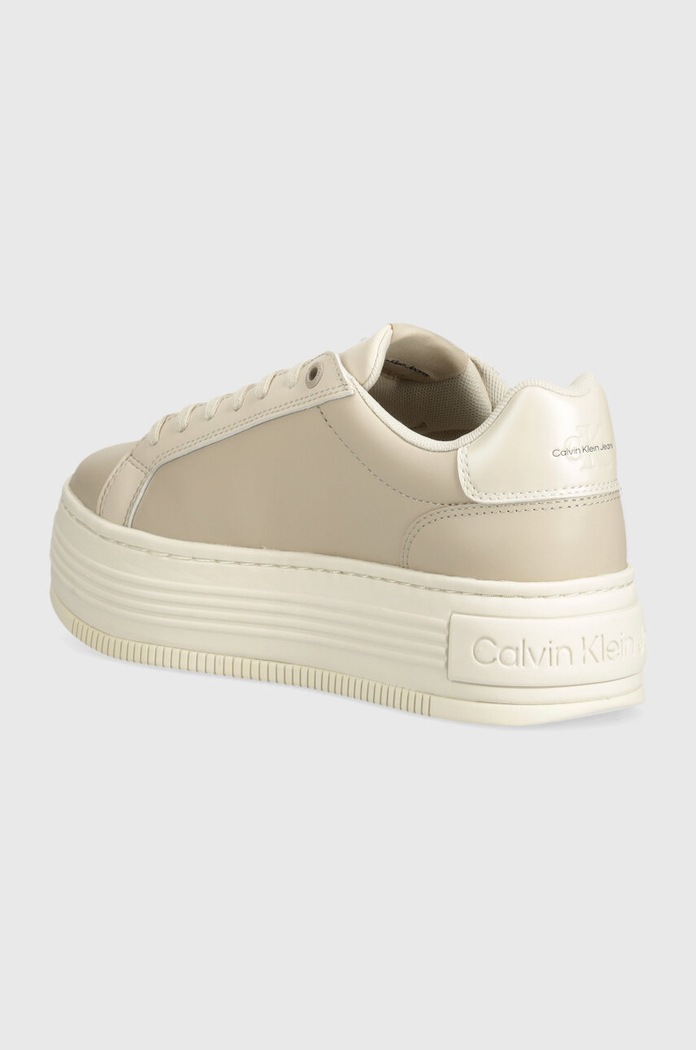 Încălțăminte Calvin Klein Jeans sneakers BOLD PLATF LOW LACE LTH ML MTL YW0YW01516 bej