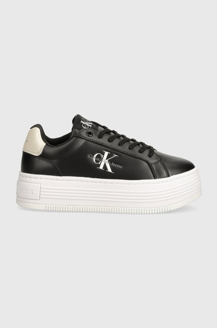 Tenisky Calvin Klein Jeans BOLD PLATF LOW LACE LTH ML MTL YW0YW01516 čierna AW24