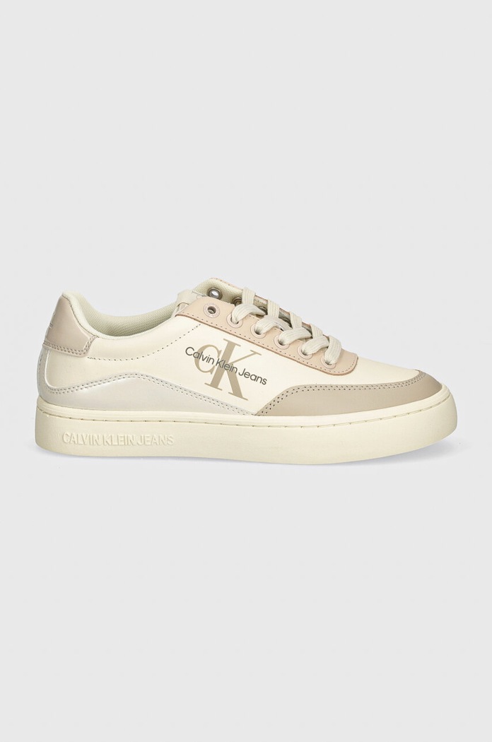 Sneakers boty Calvin Klein Jeans CLASSIC CUPSOLE LOW LACE LTH ML YW0YW01527 béžová AW24