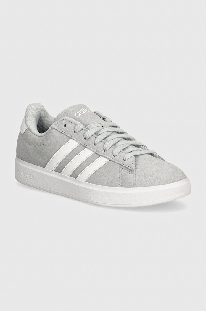 Tenisky adidas Grand Court semišová koža sivá IG8690