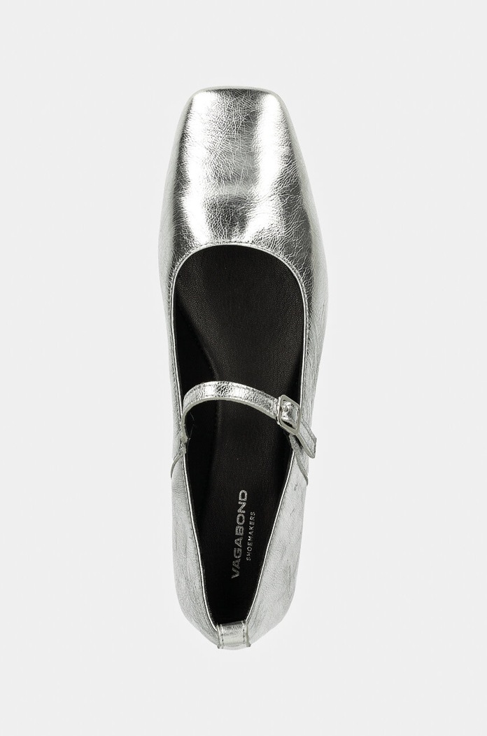 Δερμάτινες μπαλαρίνες Vagabond Shoemakers DELIA ασημί 5307.483.79