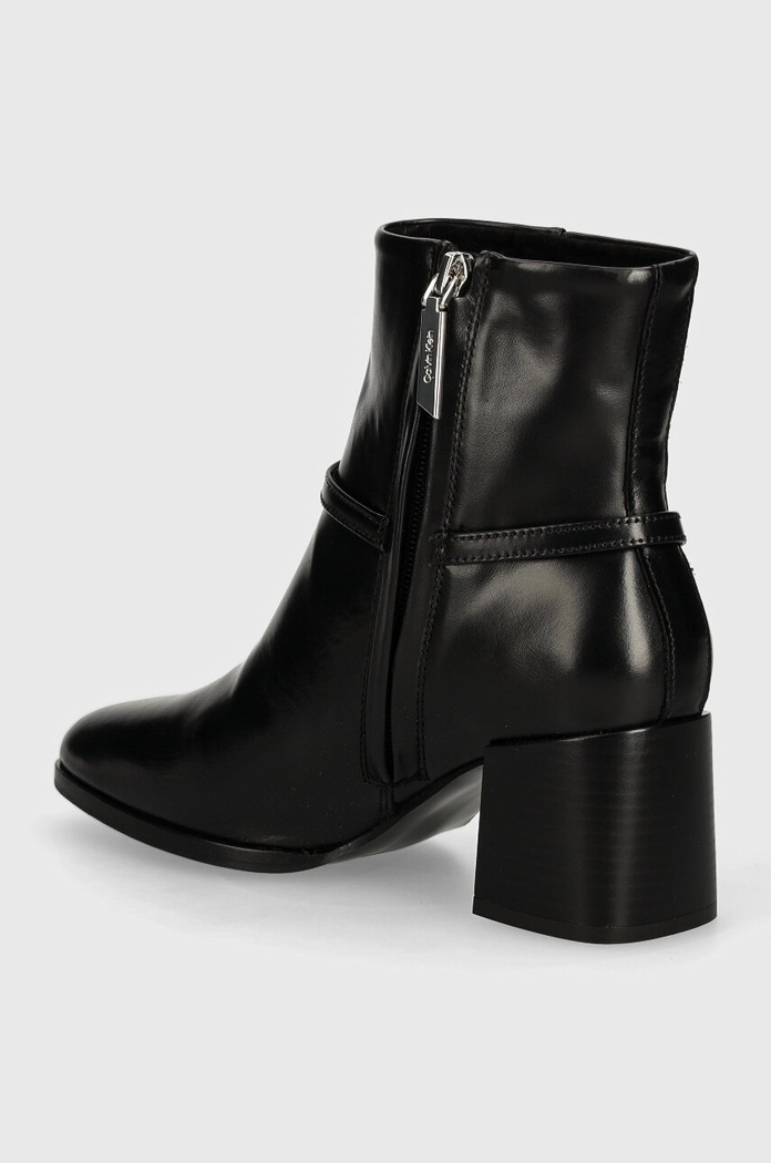 Obuwie Calvin Klein botki skórzane ANKLE BOOT 55 W/HW LTH HW0HW02095 czarny