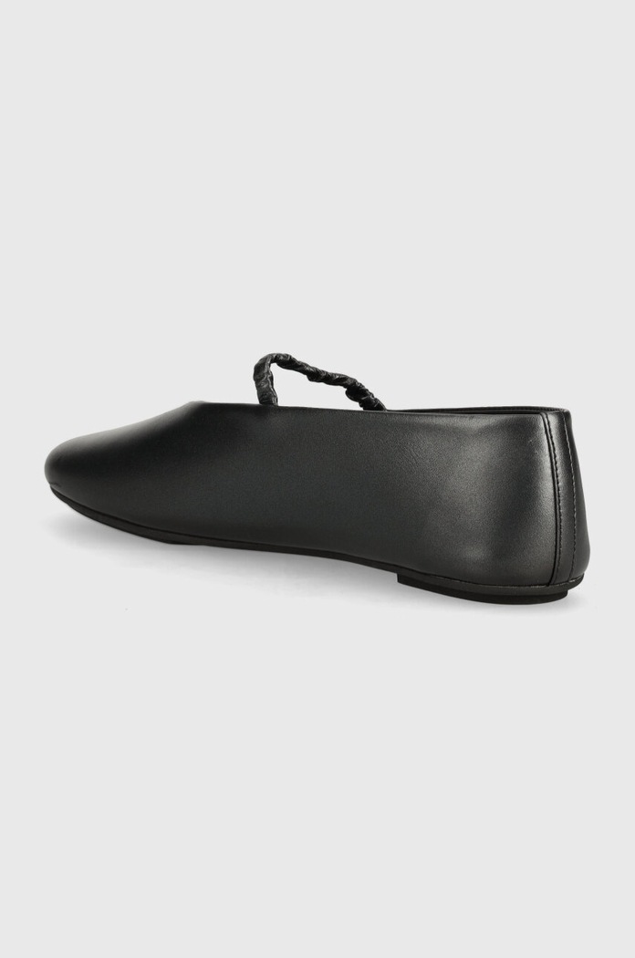 Obutev Usnjene balerinke Calvin Klein BALLERINA W/STRAP PEARL LTH HW0HW02136 črna
