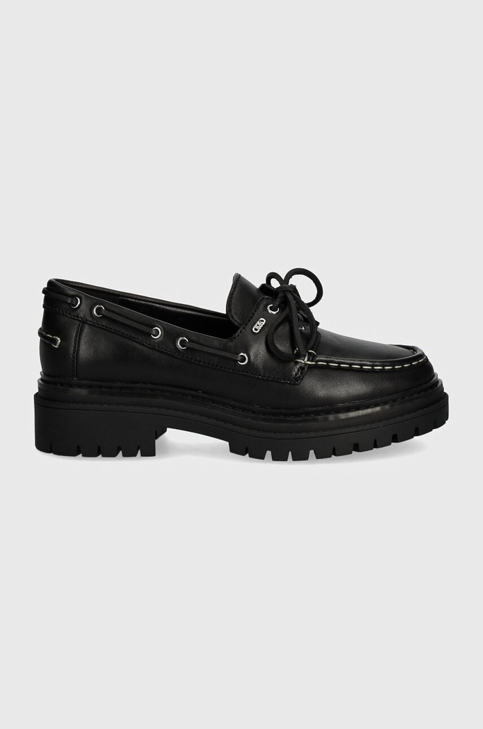 Δερμάτινα μοκασίνια MICHAEL Michael Kors Cameron 40T4CAFP1L.001 μαύρο AW24