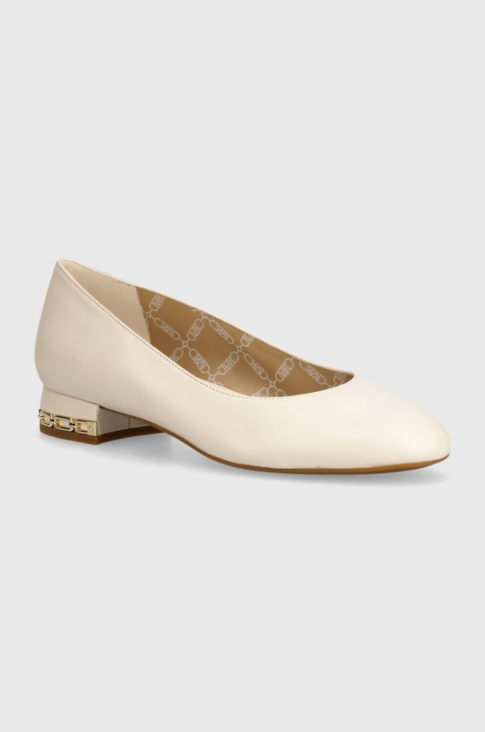 Kožené baleríny MICHAEL Michael Kors June béžová 40T4JUFP1L.289