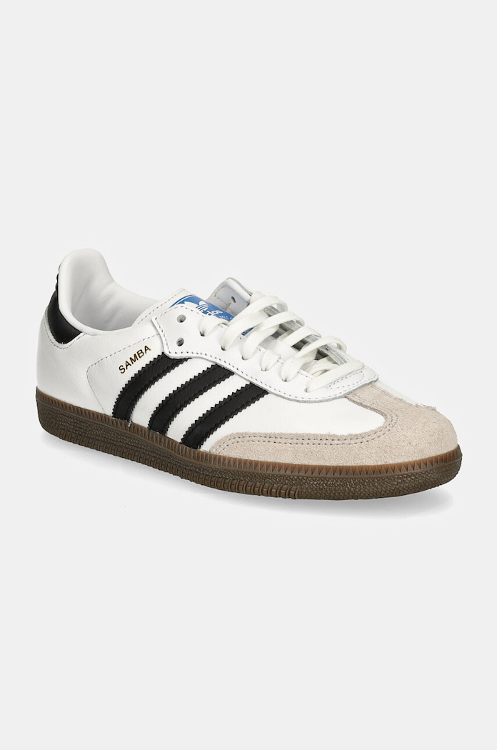 adidas Samba OG Cloud White Core Black (GS) faux grain leather white IE3675