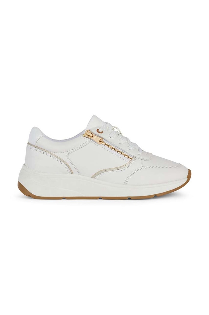 Geox sneakersy skórzane D CRISTAEL platforma biały D45MXE.00085.C1000