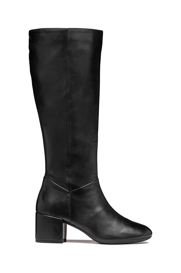 Geox bőr csizma D ELEANA magas fekete D46TWA.000TU.C9999