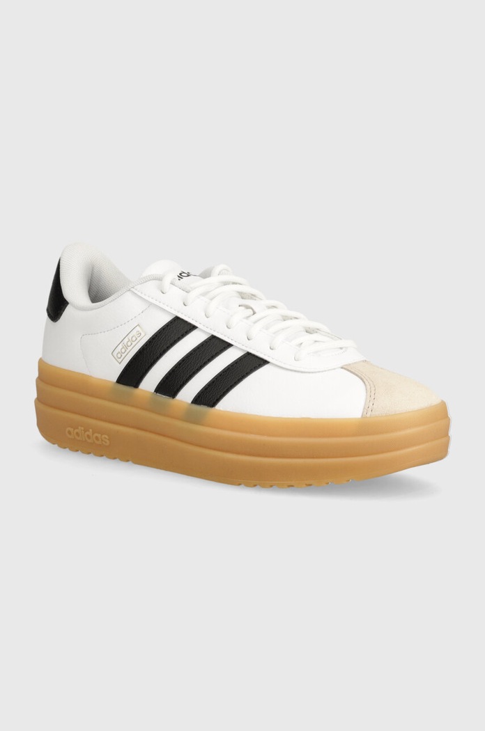 adidas sneakers in pelle Vl Court Bold pelle scamosciata bianco IH3083